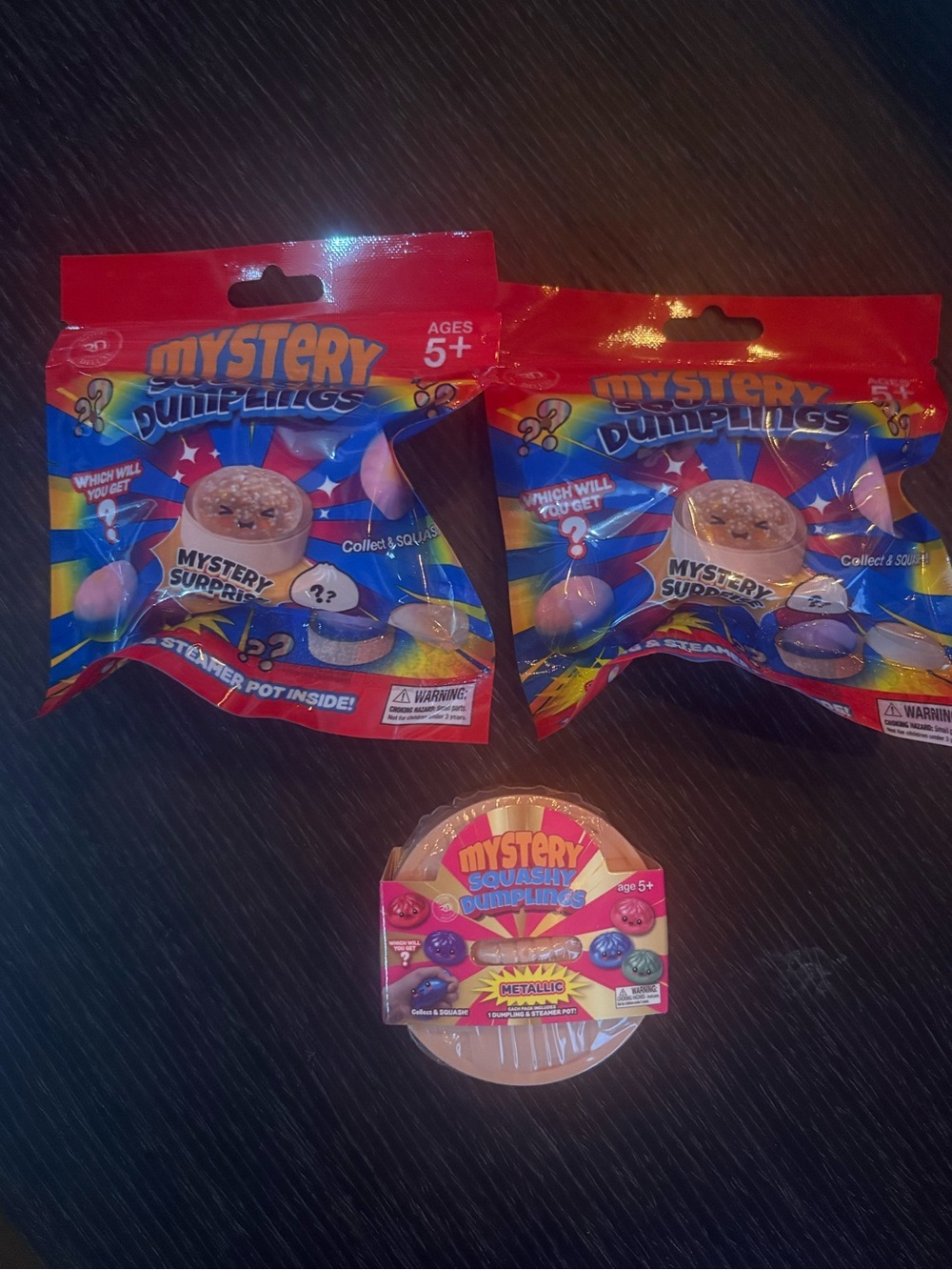 Set of 3 Mini Squishy Dumplings Surprise Toys, NIB